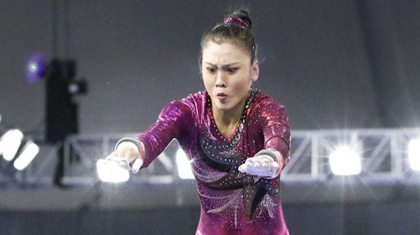 世大運競技體操測試賽，地主中華臺北麥劉湘涵，在高低槓個人單項決賽勇奪金牌。